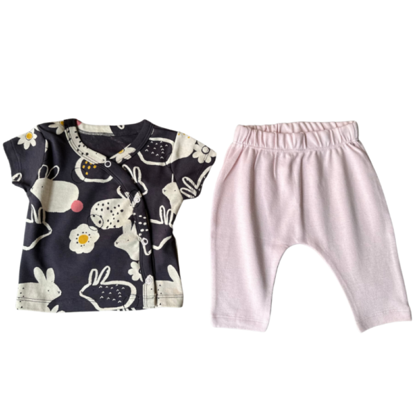 Button Top & Leggings - Bunny Flower - Image 3