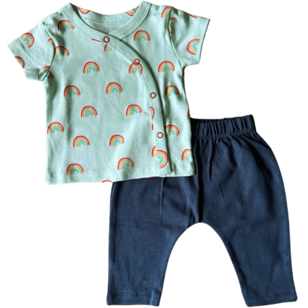 Button Top & Leggings - Rainbow